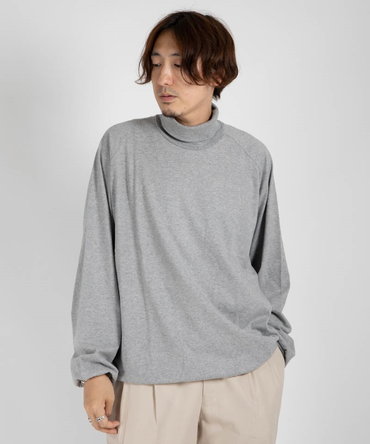 LOOSE NECK - COMBED COTTON KNIT BRUSHED