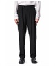 PE CONPACT TWILL BELTED TAPERED FIT TROUSERS(ブラック(930)-1)