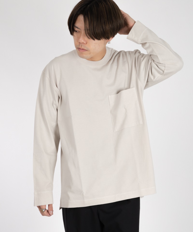 FROSTED L/S POCKET TEE ■SALE■(オフホワイト-1)