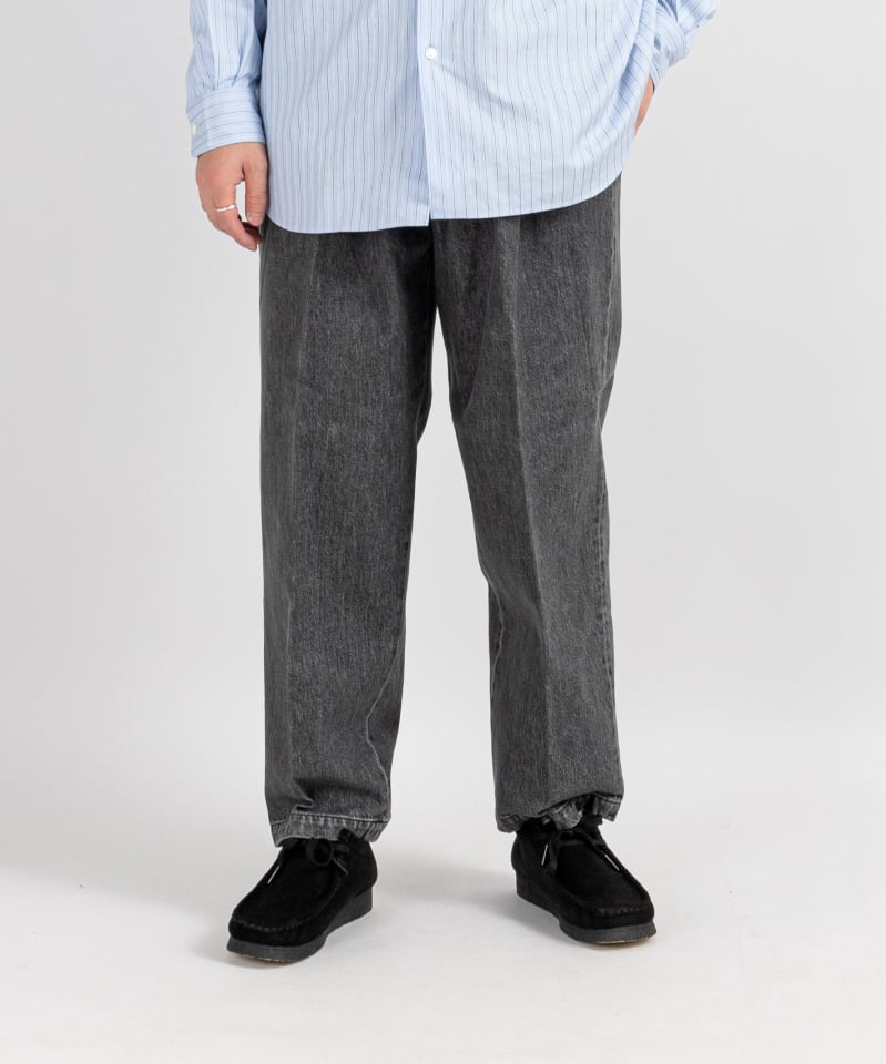 TWO TUCK WIDE TAPERED PANTS(グレー-30ｲﾝﾁ)