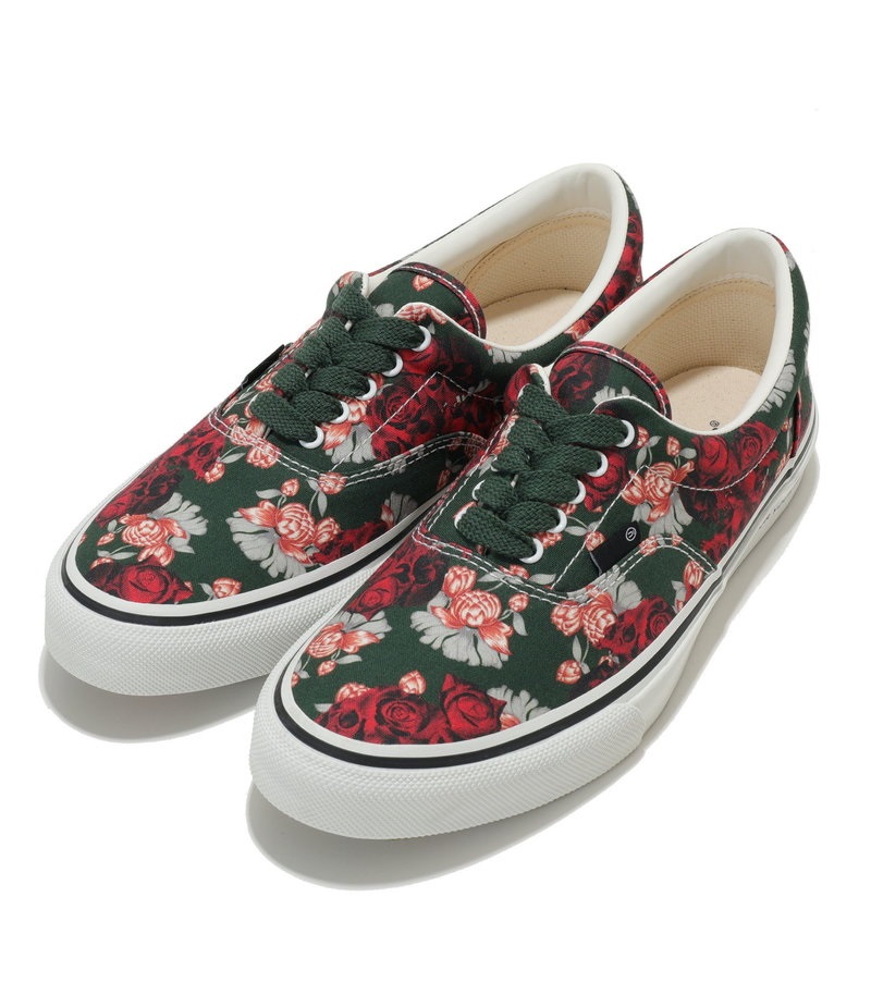Deck shoes SKULL ROSE デッキシューズ ■SALE■(グリーン-L)